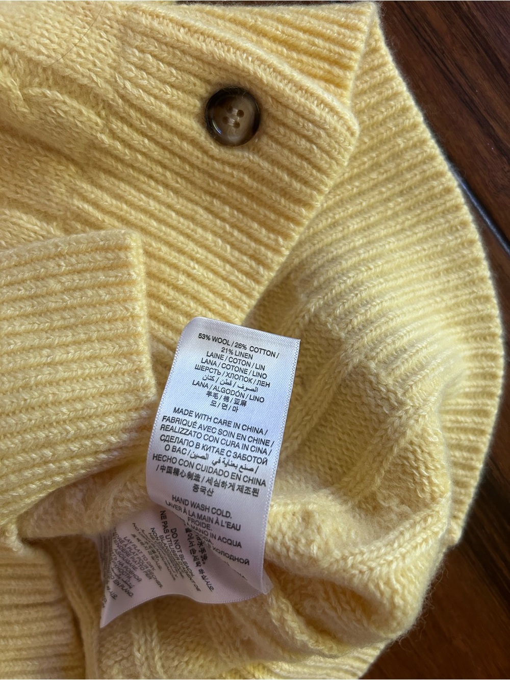 Doen Penrose cardigan in lemon chiffon - Picture 10 of 10